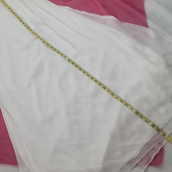 LILIANA ivory one shoulder wedding formal party gown sz 8 - Picture 12 of 14